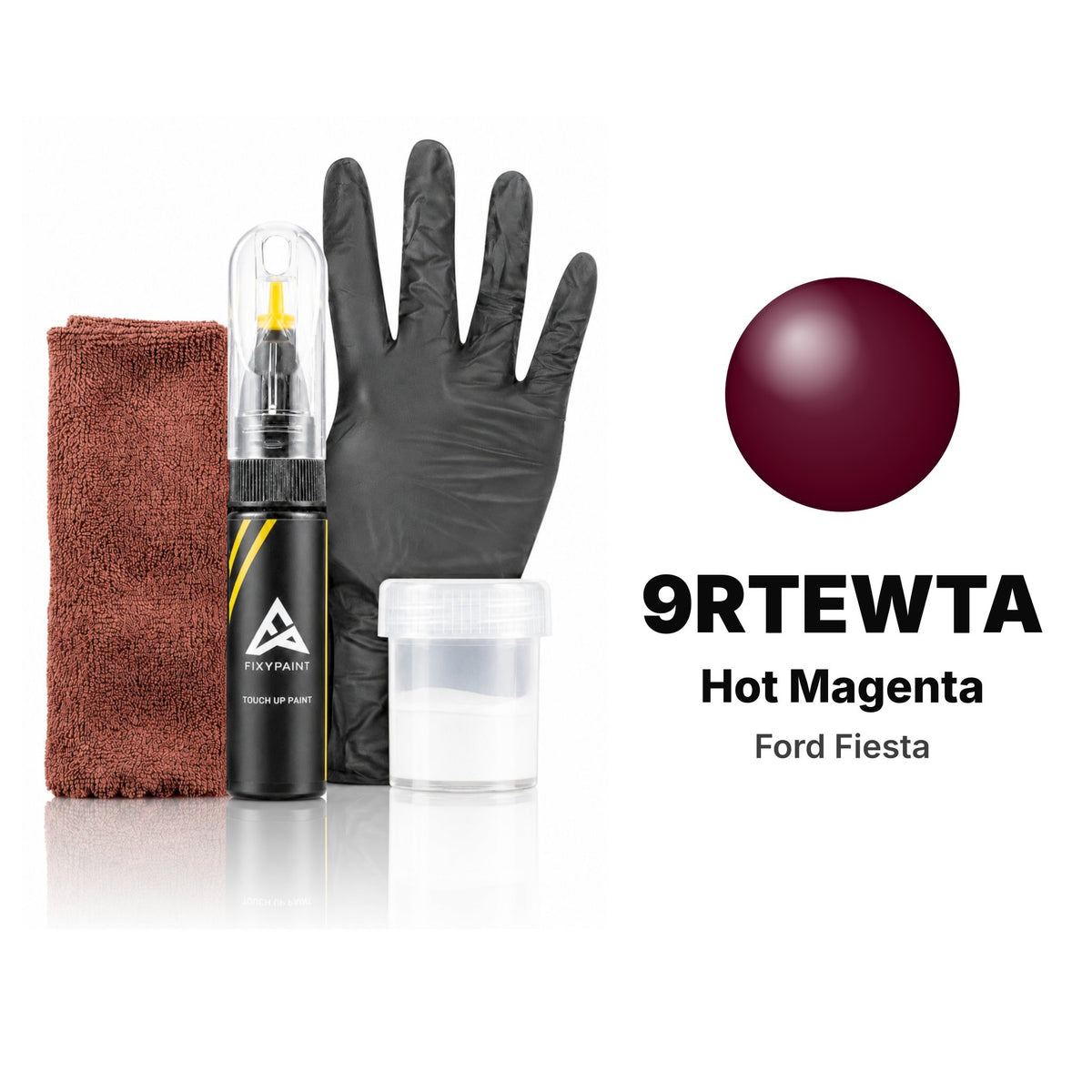 Touch-up paint for Ford Fiesta 9RTEWTA Hot Magenta, Complete kit
