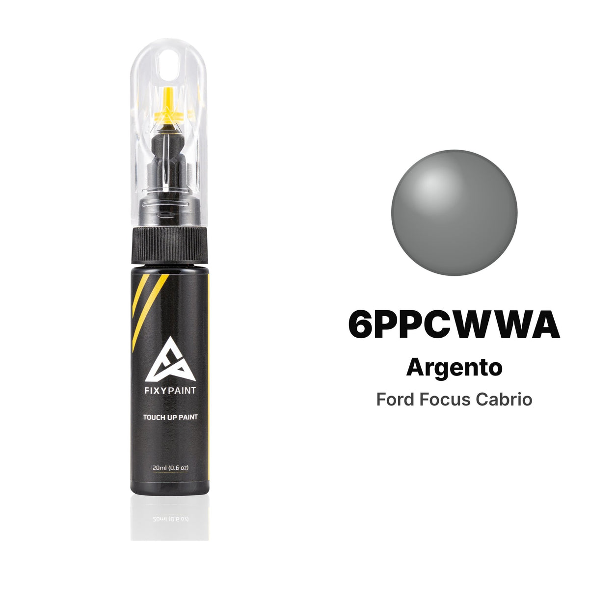Lackstift für Ford Focus Cabrio – 6PPCWWA Argento (2006–2010), Set Basis