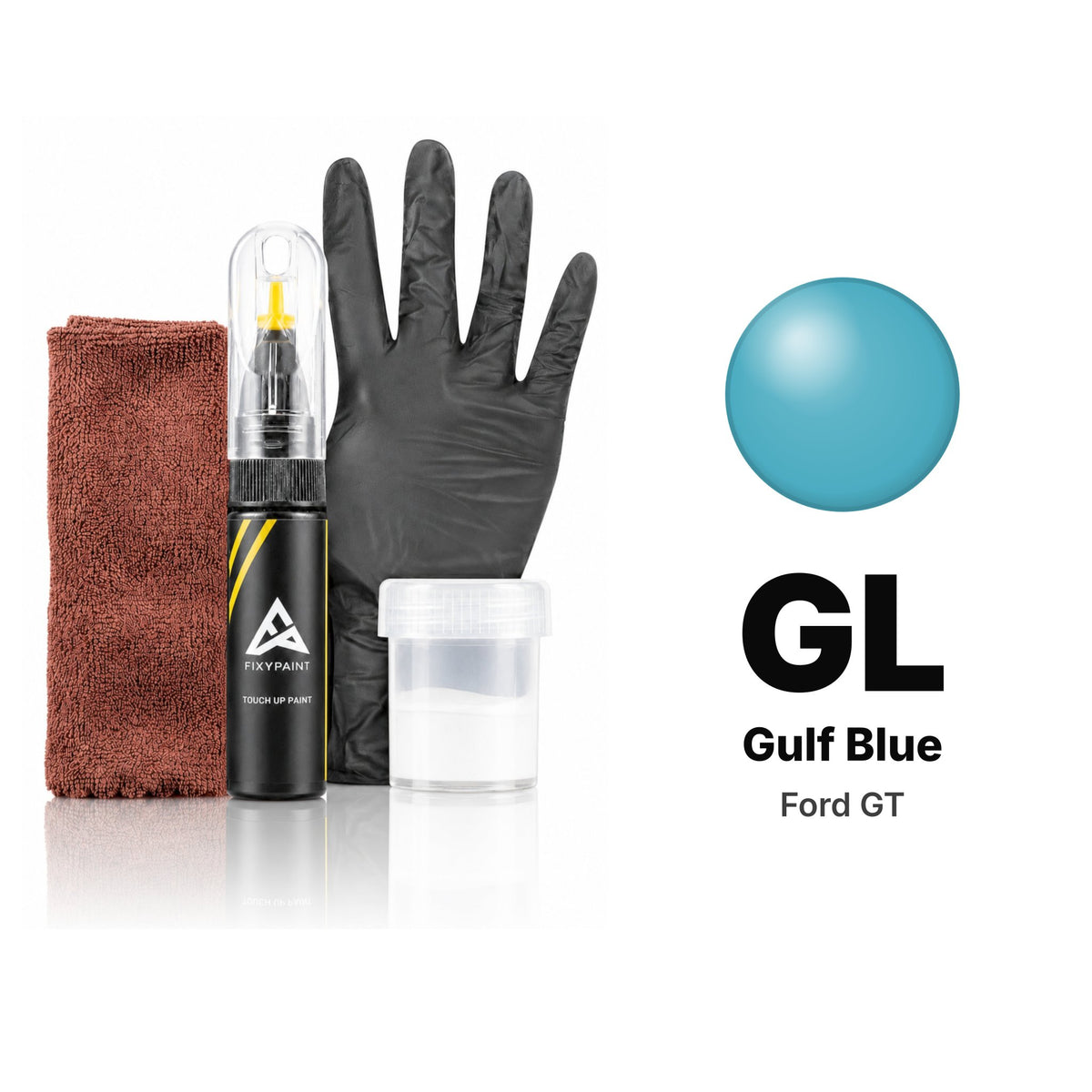 Touch-up paint for Ford GT GL Gulf Blue, Complete kit