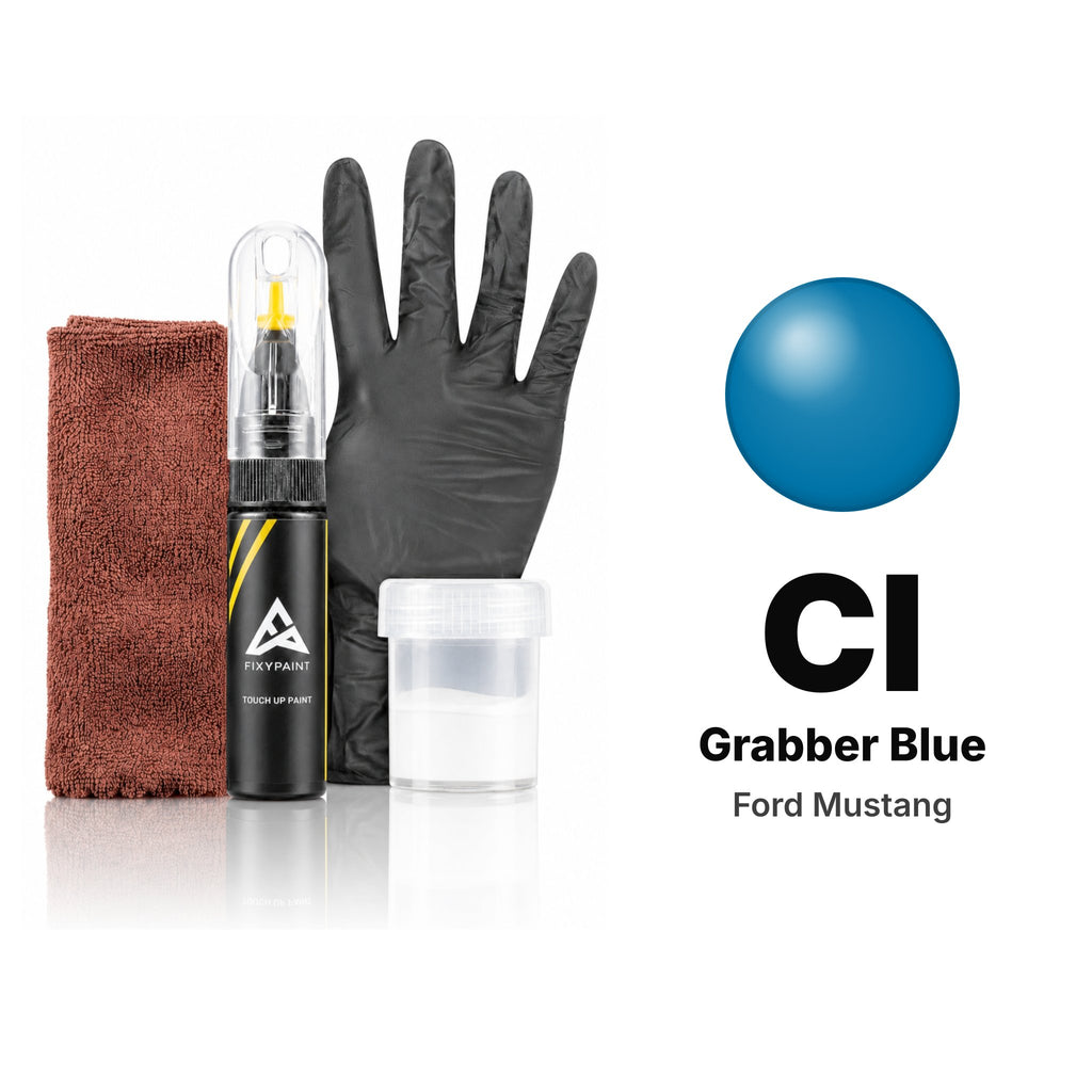 Touch-up paint for Ford Mustang CI Grabber Blue, Complete kit
