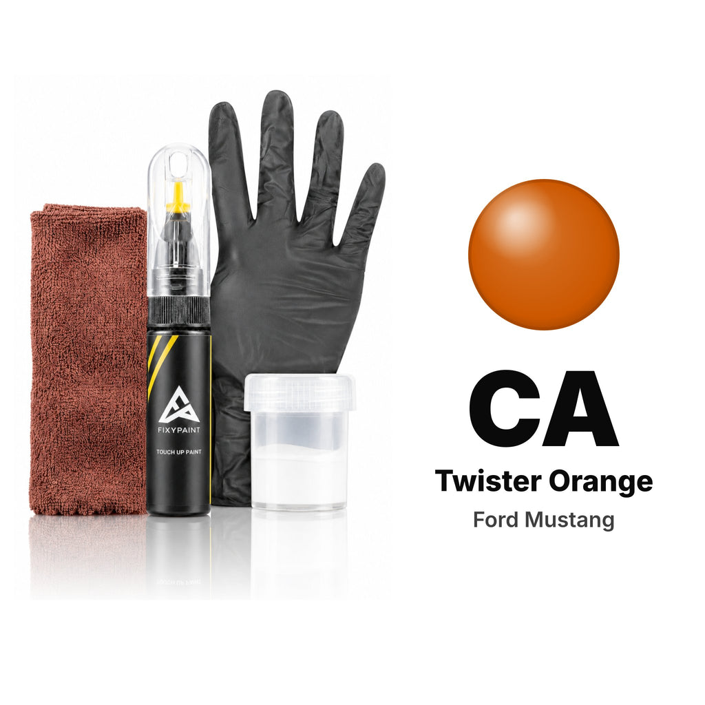 Lackstift für Ford Mustang – CA Twister Orange (2019–2022), Set Komplett