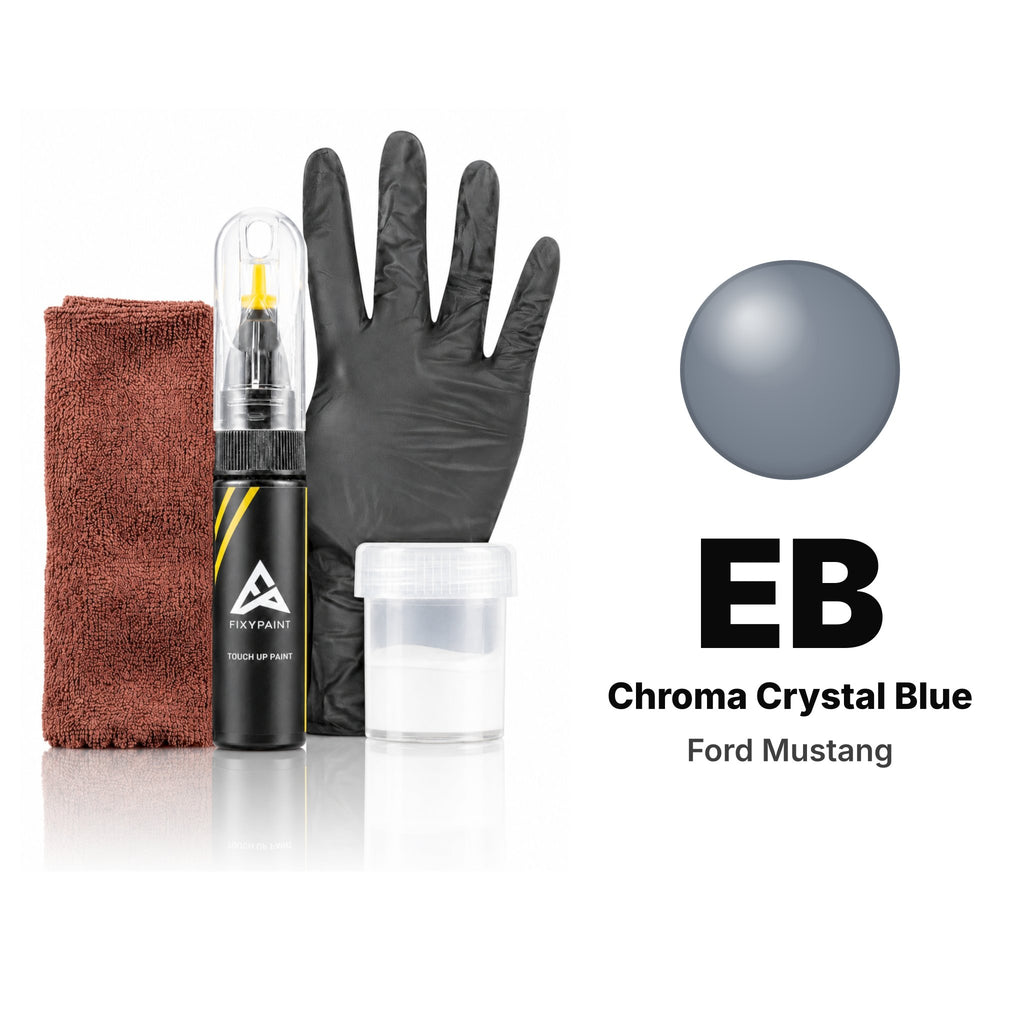 Pintura de retoque para Ford Mustang – EB Chroma Crystal Blue (2022–2025), kit Completo