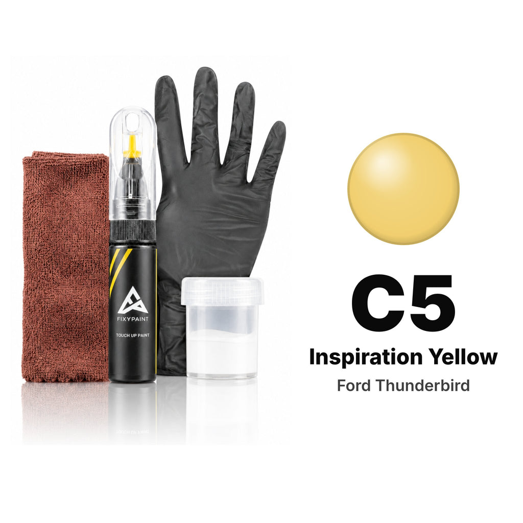 Touch-up paint for Ford Thunderbird C5 Inspiration Yellow, Complete kit