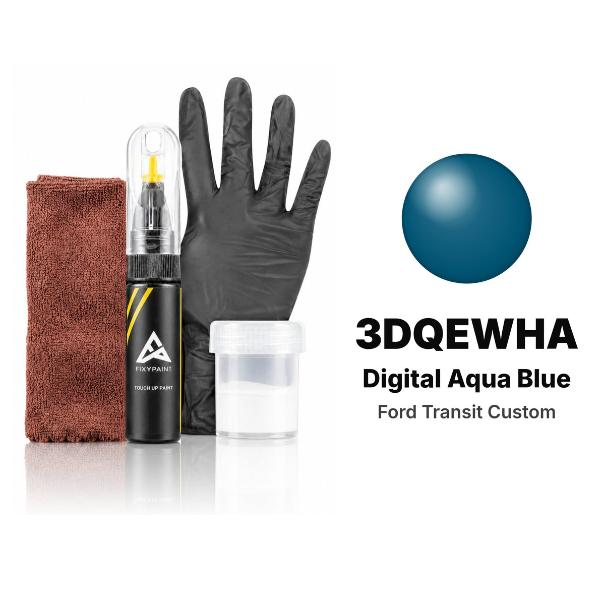 Pintura de retoque para Ford Transit Custom – 3DQEWHA Digital Aqua Blue (2022–2024), kit Completo