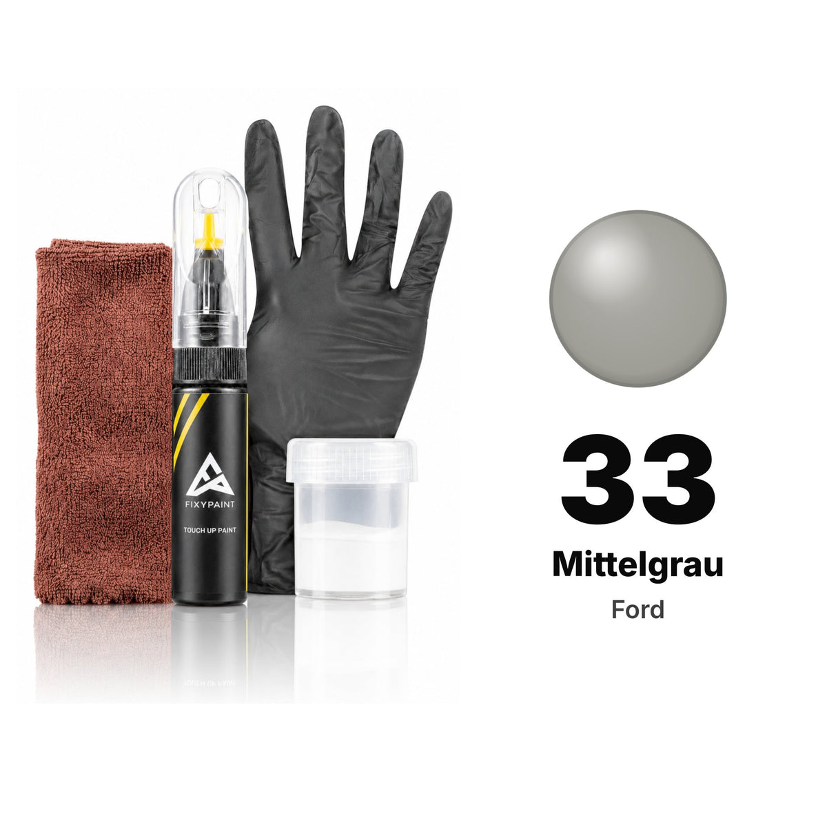 Touch-up paint for Ford 33 Mittelgrau, Complete kit