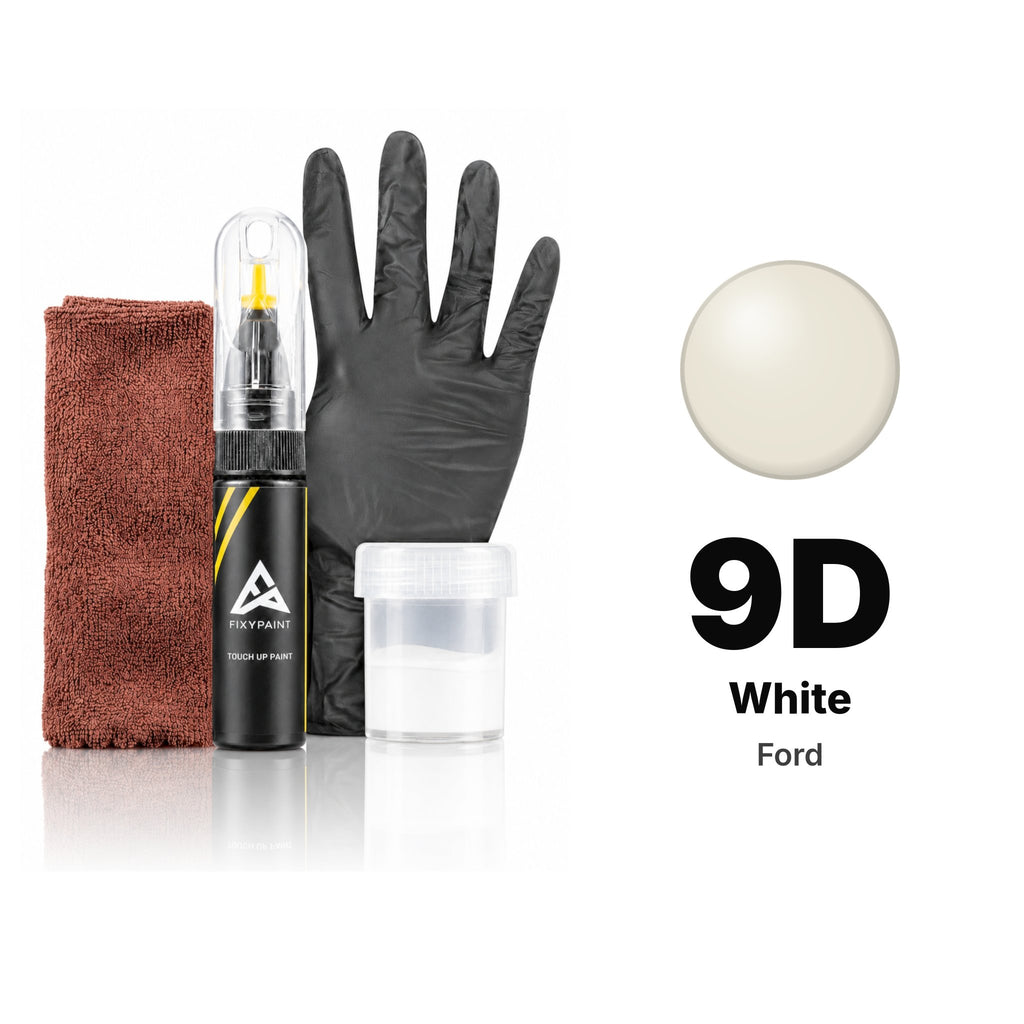 Touch-up paint for Ford 9D White, Complete kit