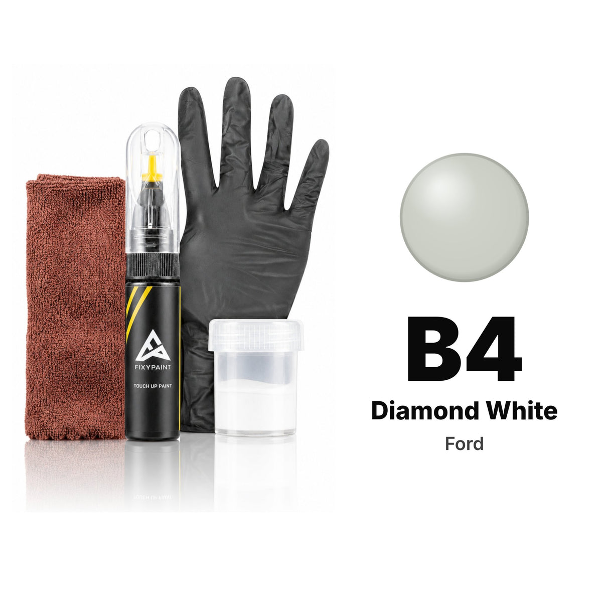 Touch-up paint for Ford B4 Diamond White, Complete kit