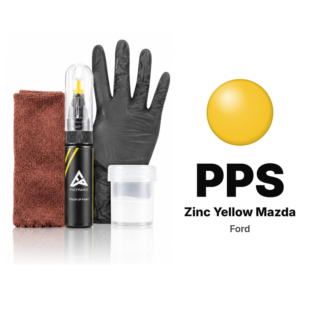 Touch-up paint for Ford PPS Zinc Yellow Mazda, Complete kit