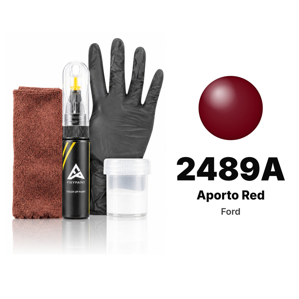 Lackstift für Ford – 2489A Aporto Red (alle Modelle, ab 1992), Set Komplett