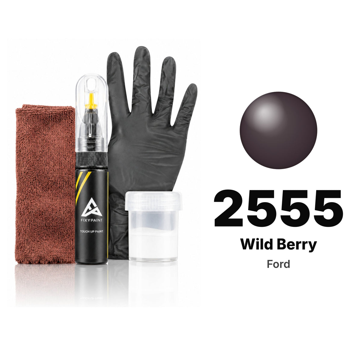 Touch-up paint for Ford 2555 Wild Berry, Complete kit