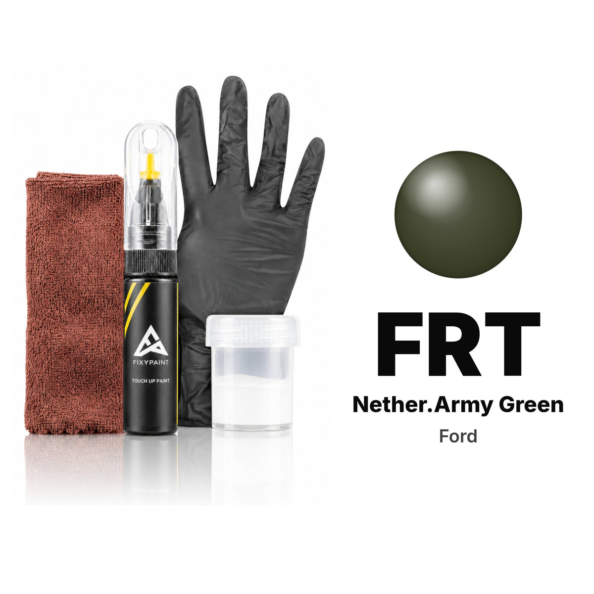 Touch-up paint for Ford FRT Nether.Army Green, Complete kit