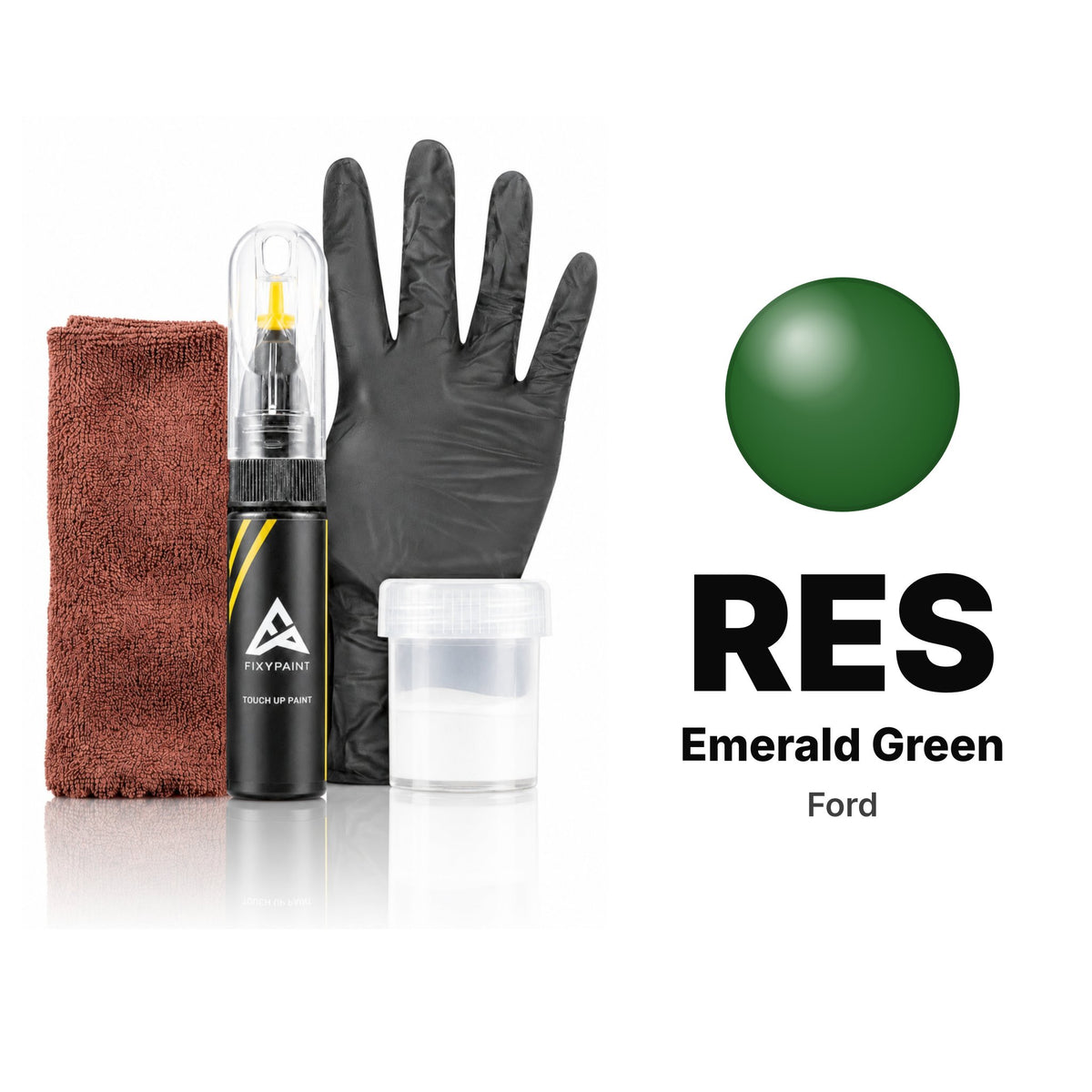 Touch-up paint for Ford RES Emerald Green, Complete kit