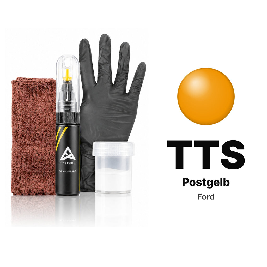 Touch-up paint for Ford TTS Postgelb, Complete kit