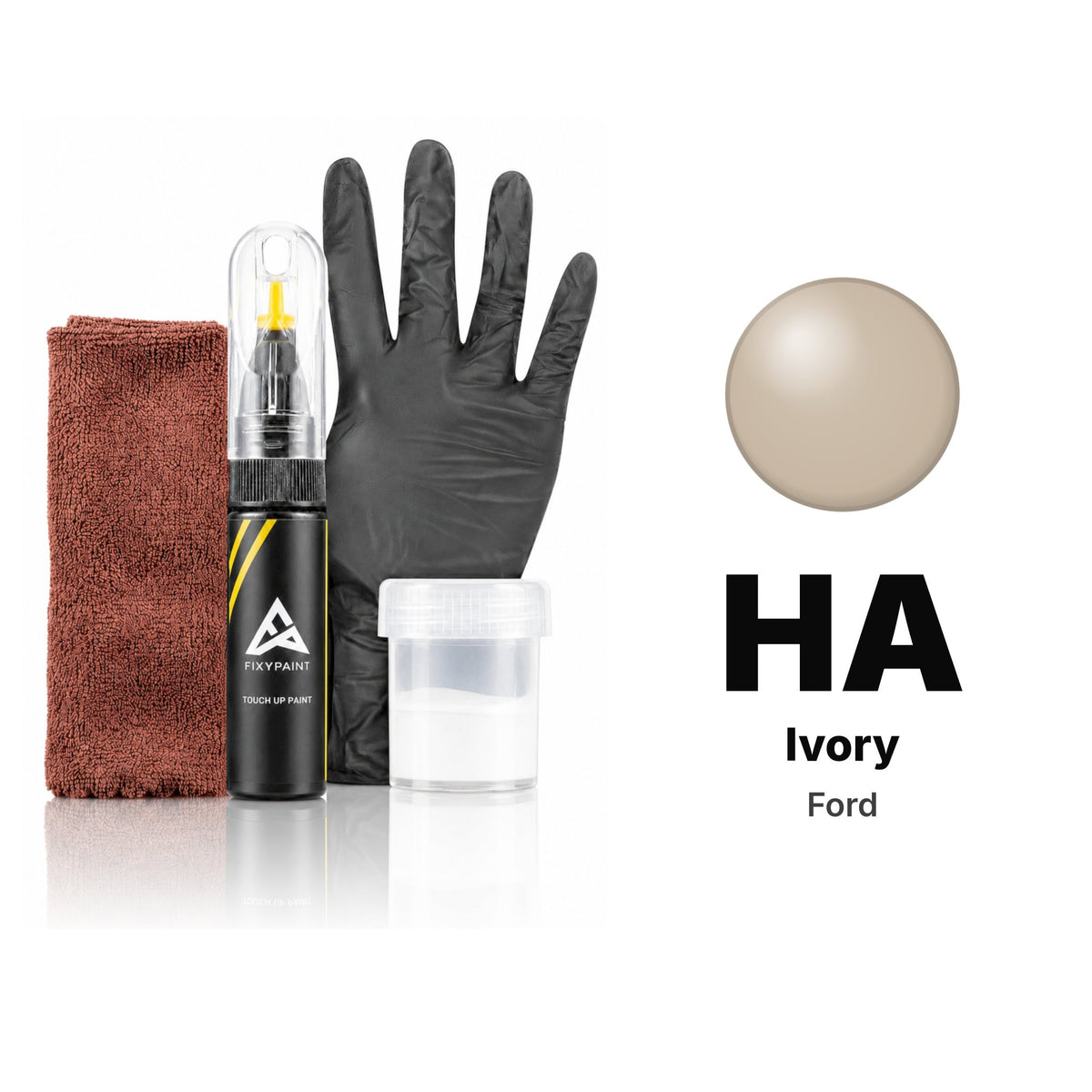 Lackstift für Ford – HA Ivory (alle Modelle, 1996–2004), Set Komplett