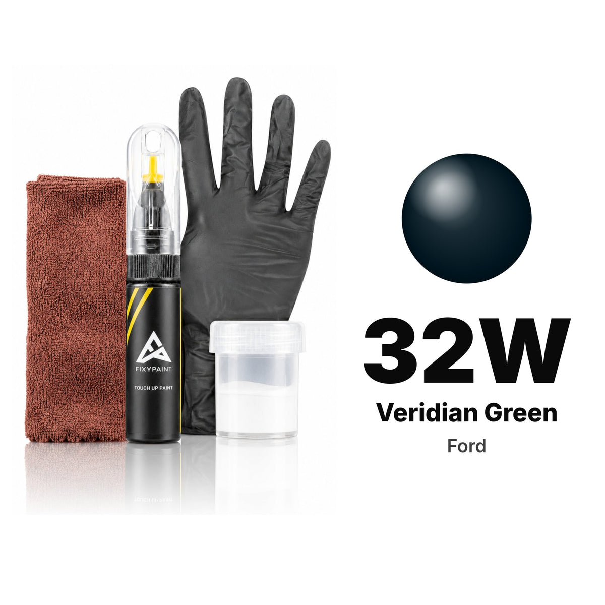 Touch-up paint for Ford 32W Veridian Green, Complete kit