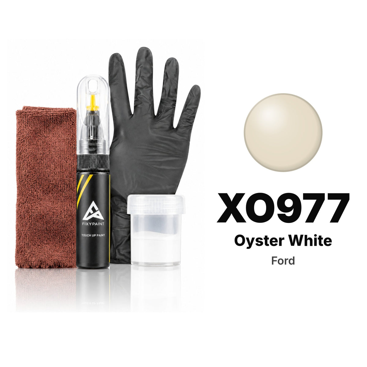 Touch-up paint for Ford XO977 Oyster White, Complete kit