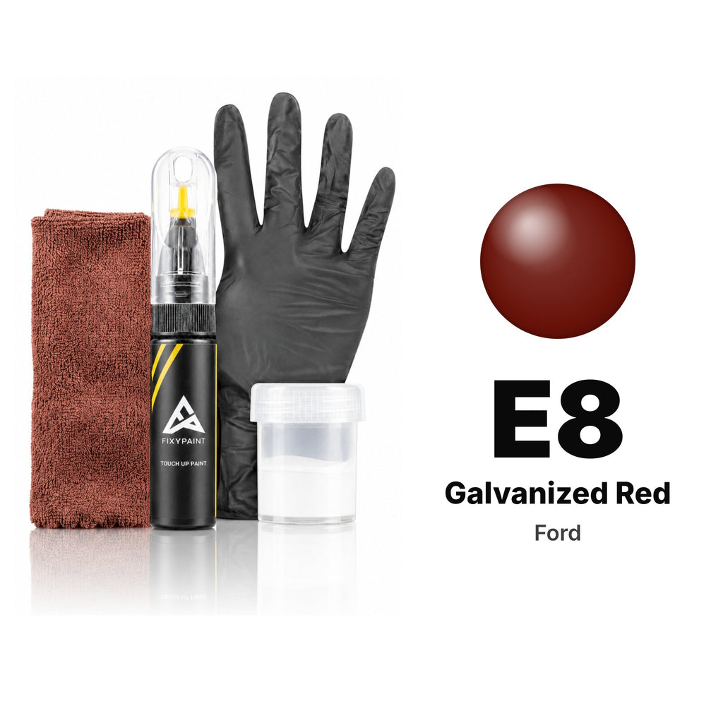 Touch-up paint for Ford E8 Galvanized Red, Complete kit