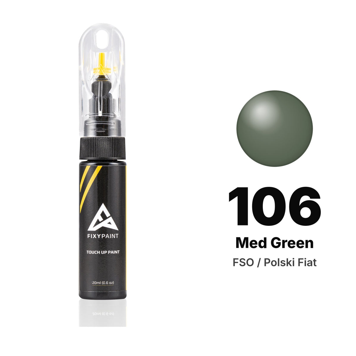 Touch-up paint for FSO / Polski Fiat 106 Med Green, Basic kit