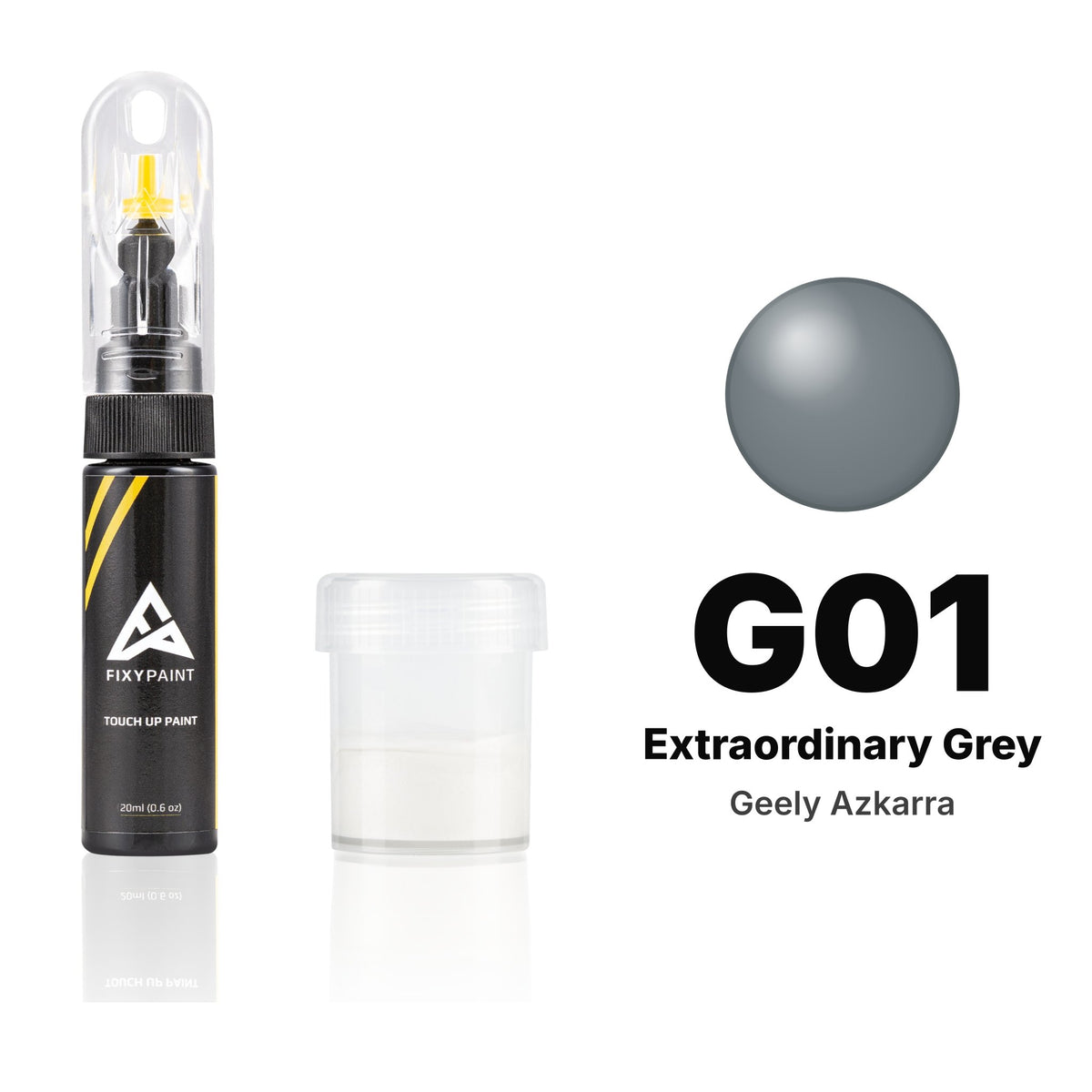 Lackstift für Geely Azkarra – G01 Extraordinary Grey (2024–2025), Set Standard