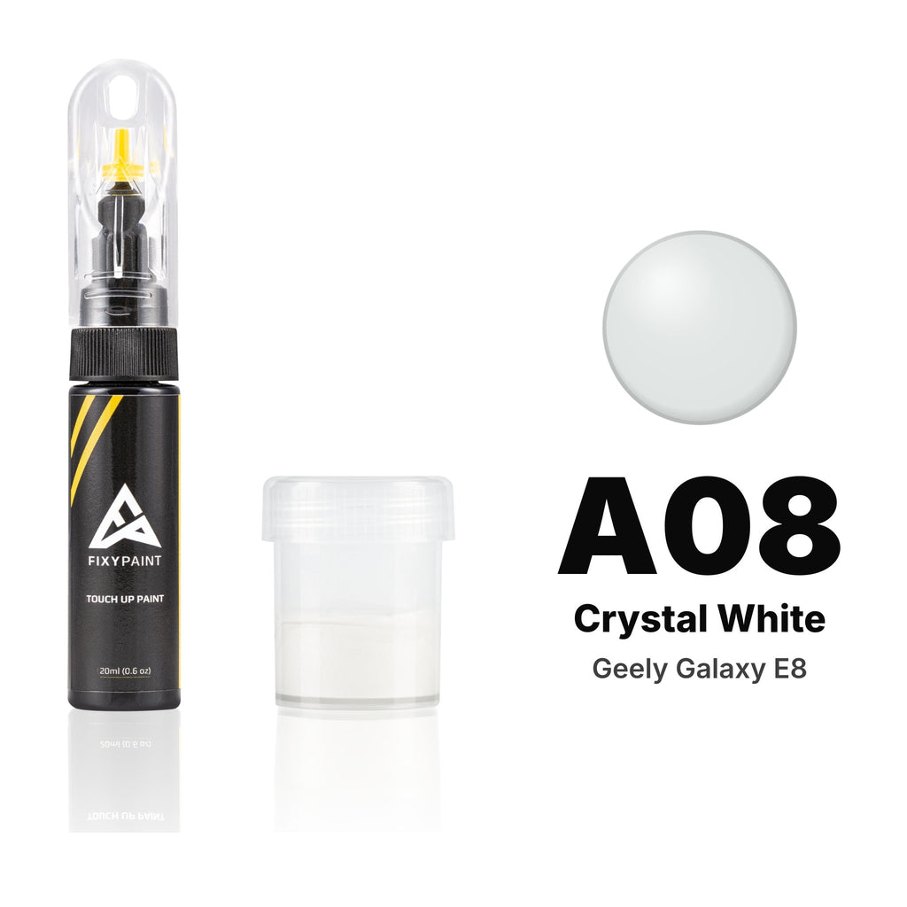 Pintura de retoque para Geely Galaxy E8 – A08 Crystal White (2025), kit Estándar