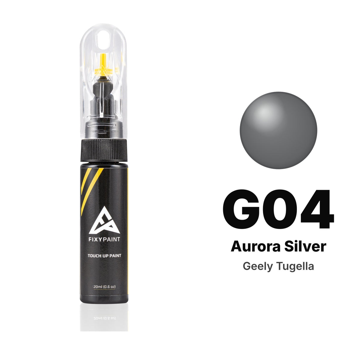 Lackstift für Geely Tugella – G04 Aurora Silver (2024–2025), Set Basis