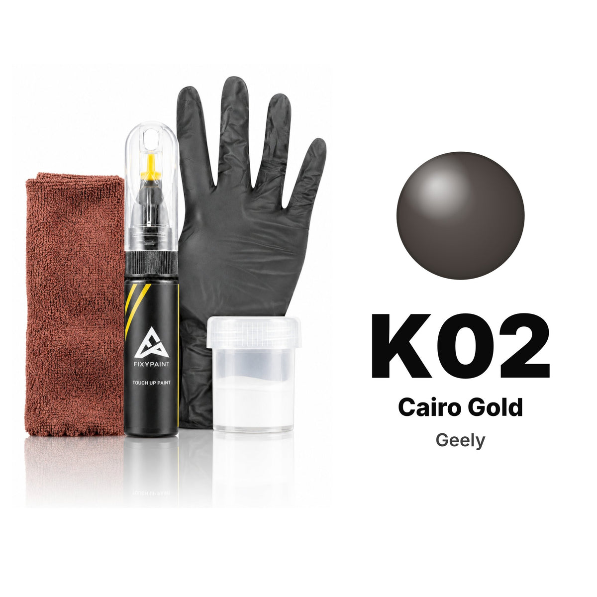 Touch-up paint for Geely K02 Cairo Gold, Complete kit