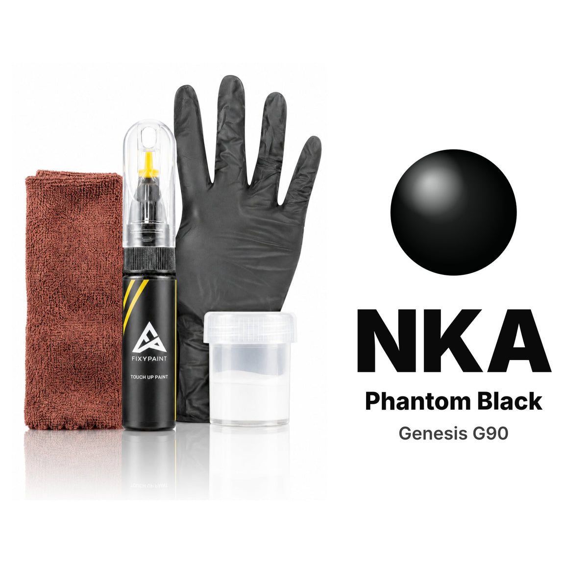 Touch-up paint for Genesis G90 NKA Phantom Black, Complete kit