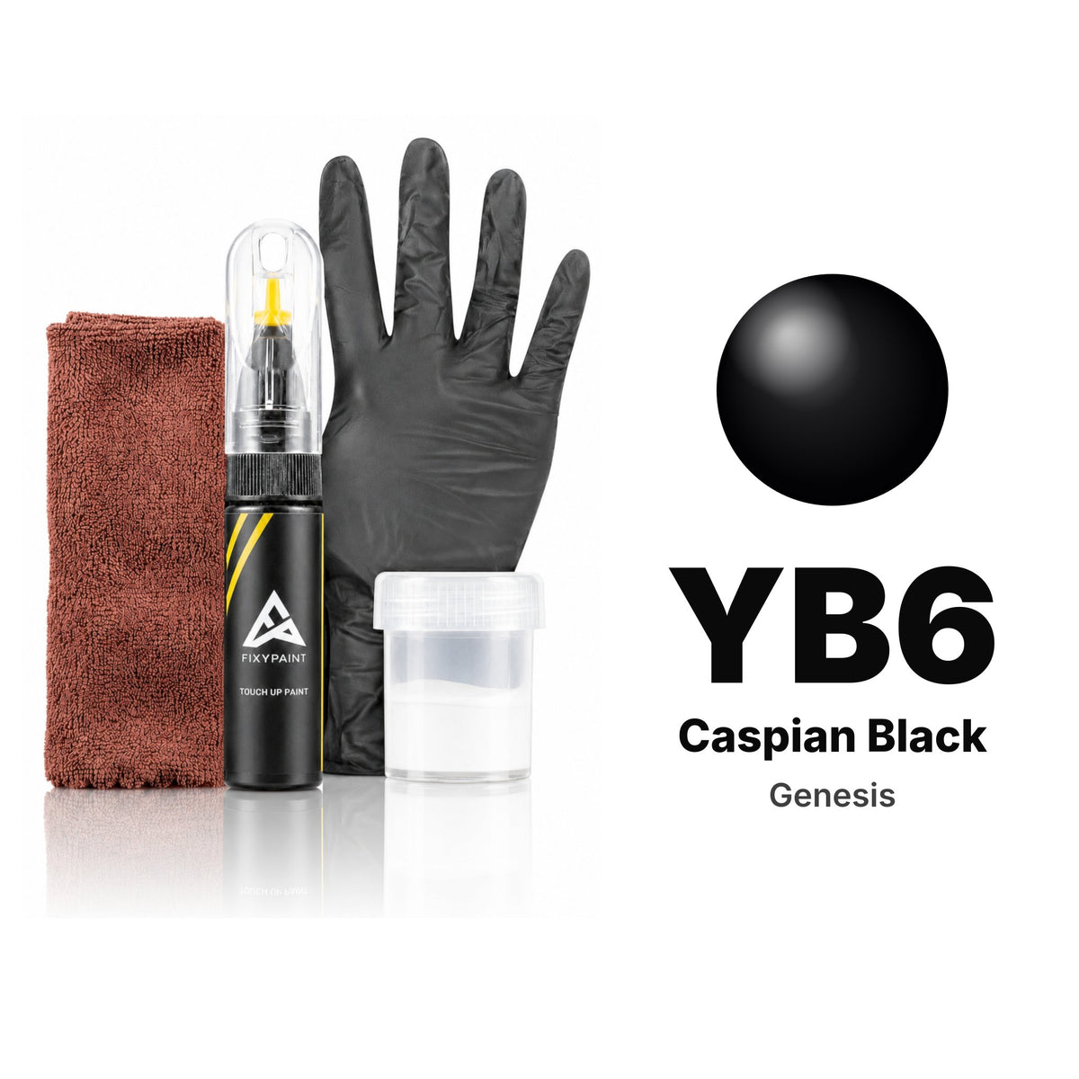 Touch-up paint for Genesis YB6 Caspian Black, Complete kit