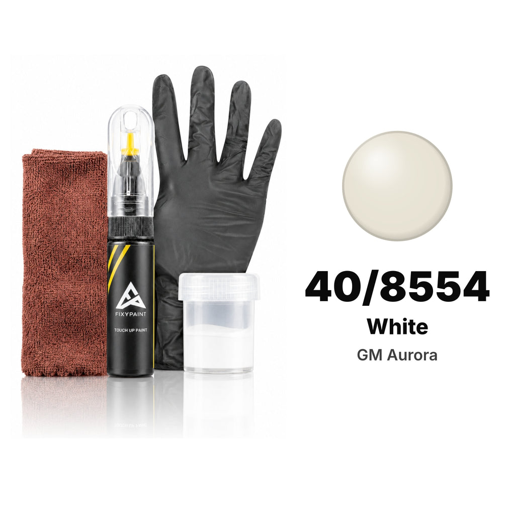 Touch-up paint for GM Aurora 40/8554 White, Complete kit