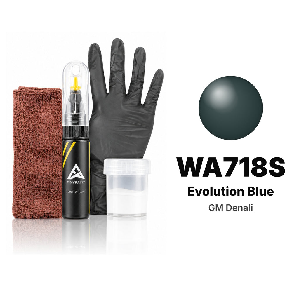 Touch-up paint for GM Denali WA718S Evolution Blue, Complete kit