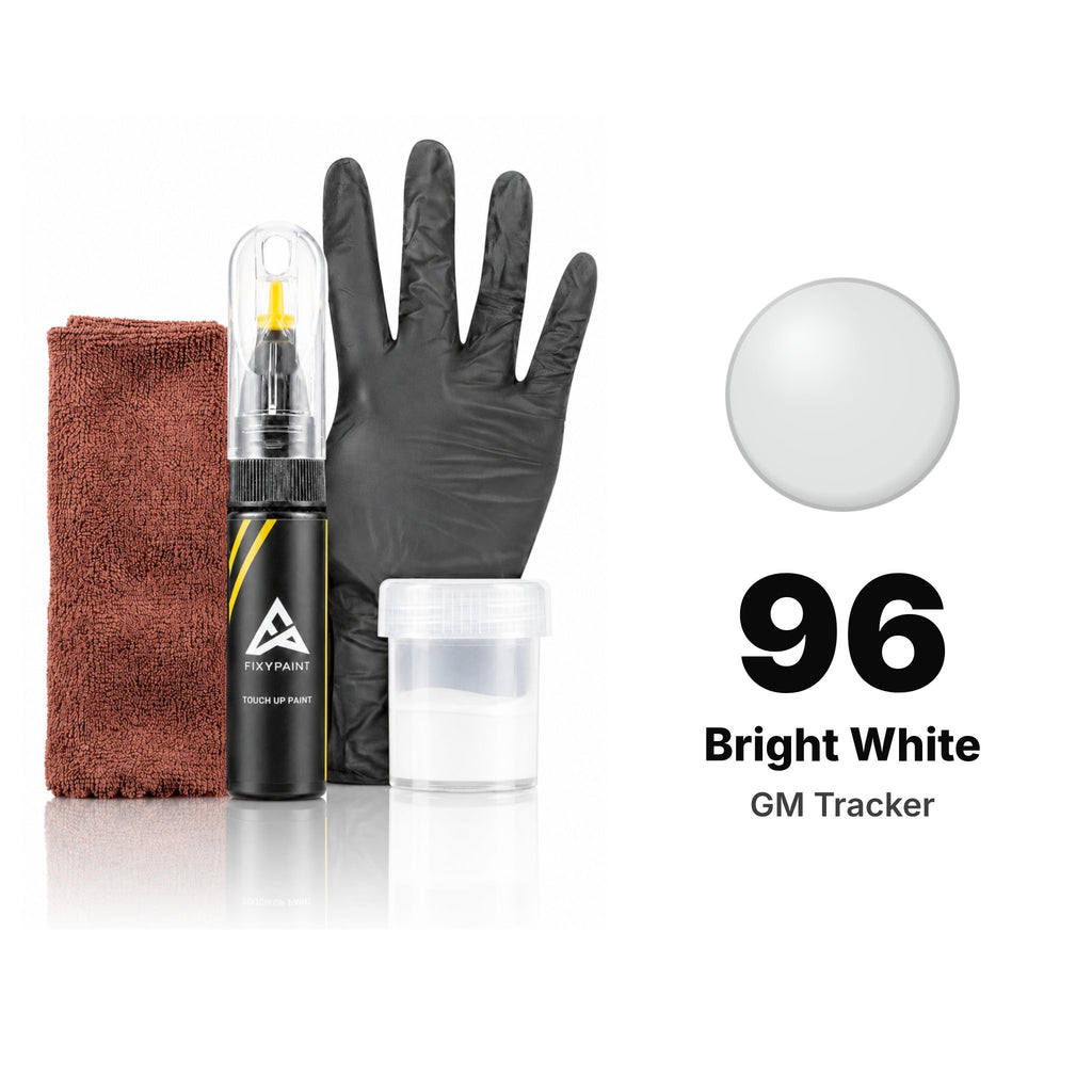 Touch-up paint for GM Tracker 96 Bright White, Complete kit