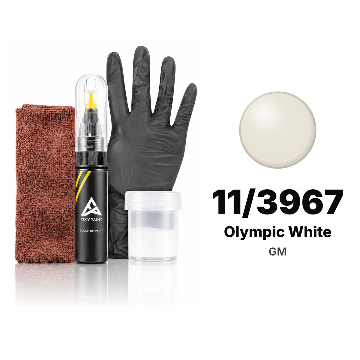 Vernice ritocco per GM – 11/3967 Olympic White (tutti i modelli, 1987–2004), kit Completo