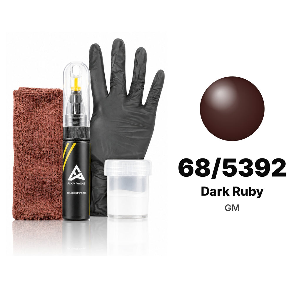 Touch-up paint for GM 68/5392 Dark Ruby, Complete kit
