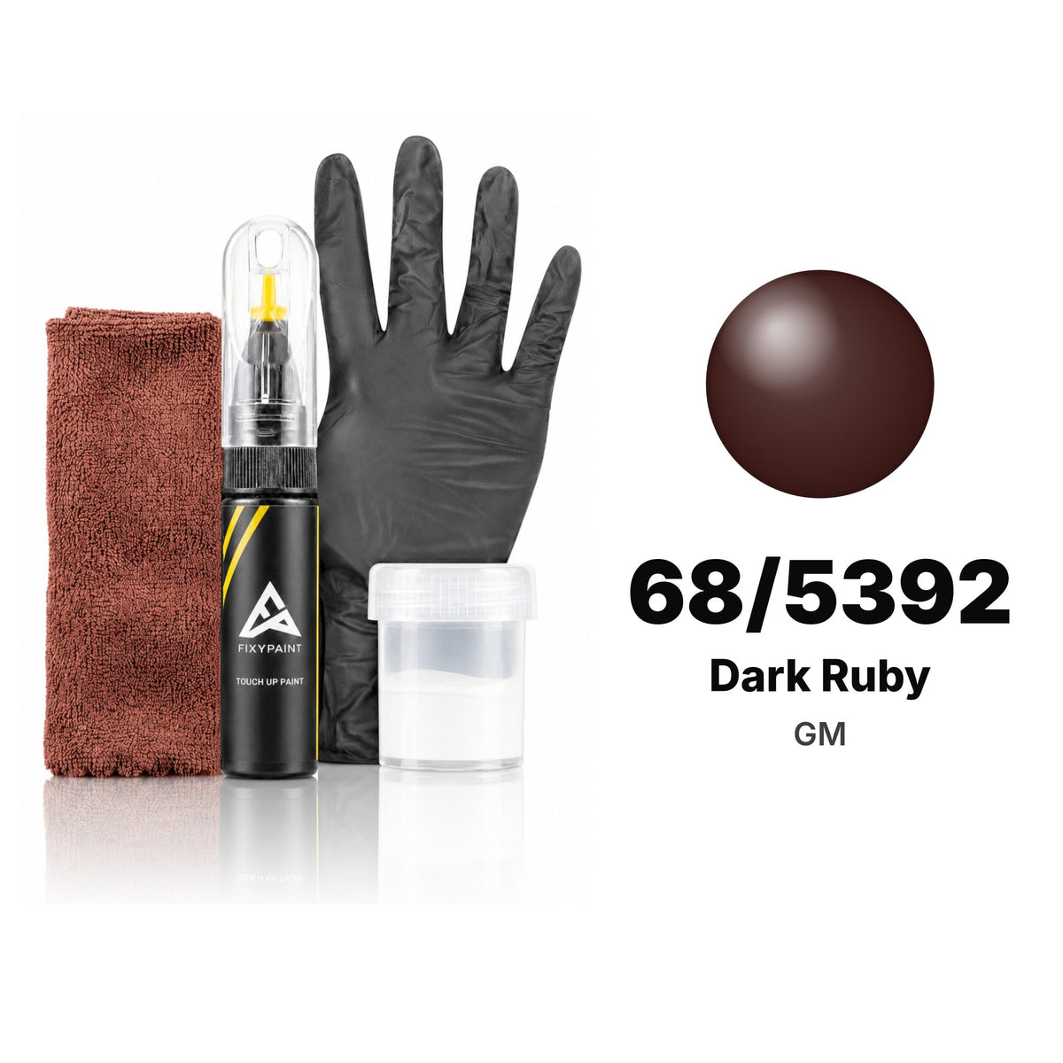 Touch-up paint for GM 68/5392 Dark Ruby, Complete kit
