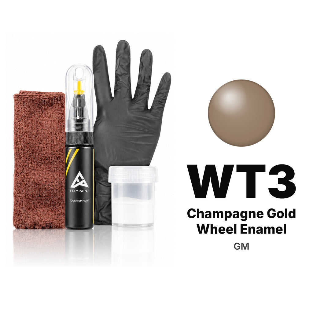 Touch-up paint for GM WT3 Champagne Gold Wheel Enamel, Complete kit