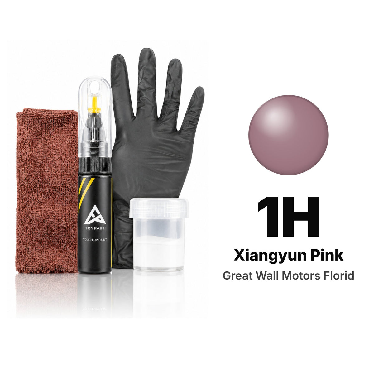 Touch-up paint for Great Wall Motors Florid 1H Xiangyun Pink, Complete kit