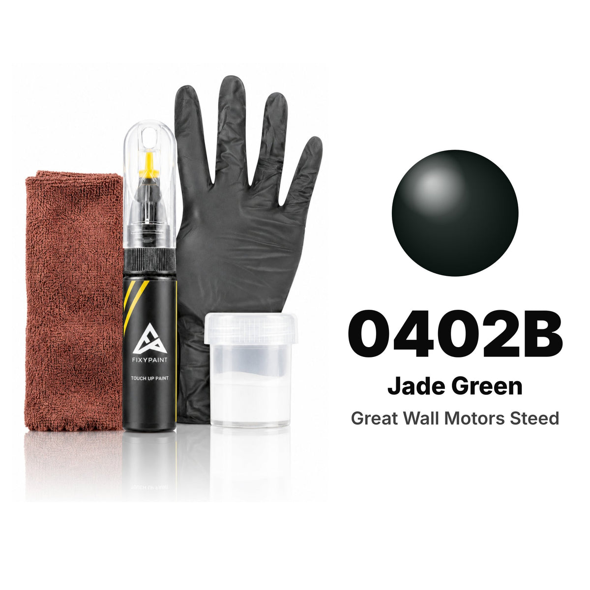 Touch-up paint for Great Wall Motors Steed 0402B Jade Green, Complete kit