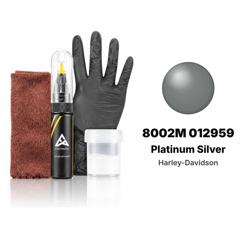 Touch-up paint for Harley-Davidson 8002M 012959 Platinum Silver, Complete kit