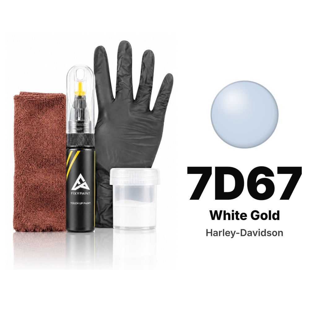 Touch-up paint for Harley-Davidson 7D67 White Gold, Complete kit
