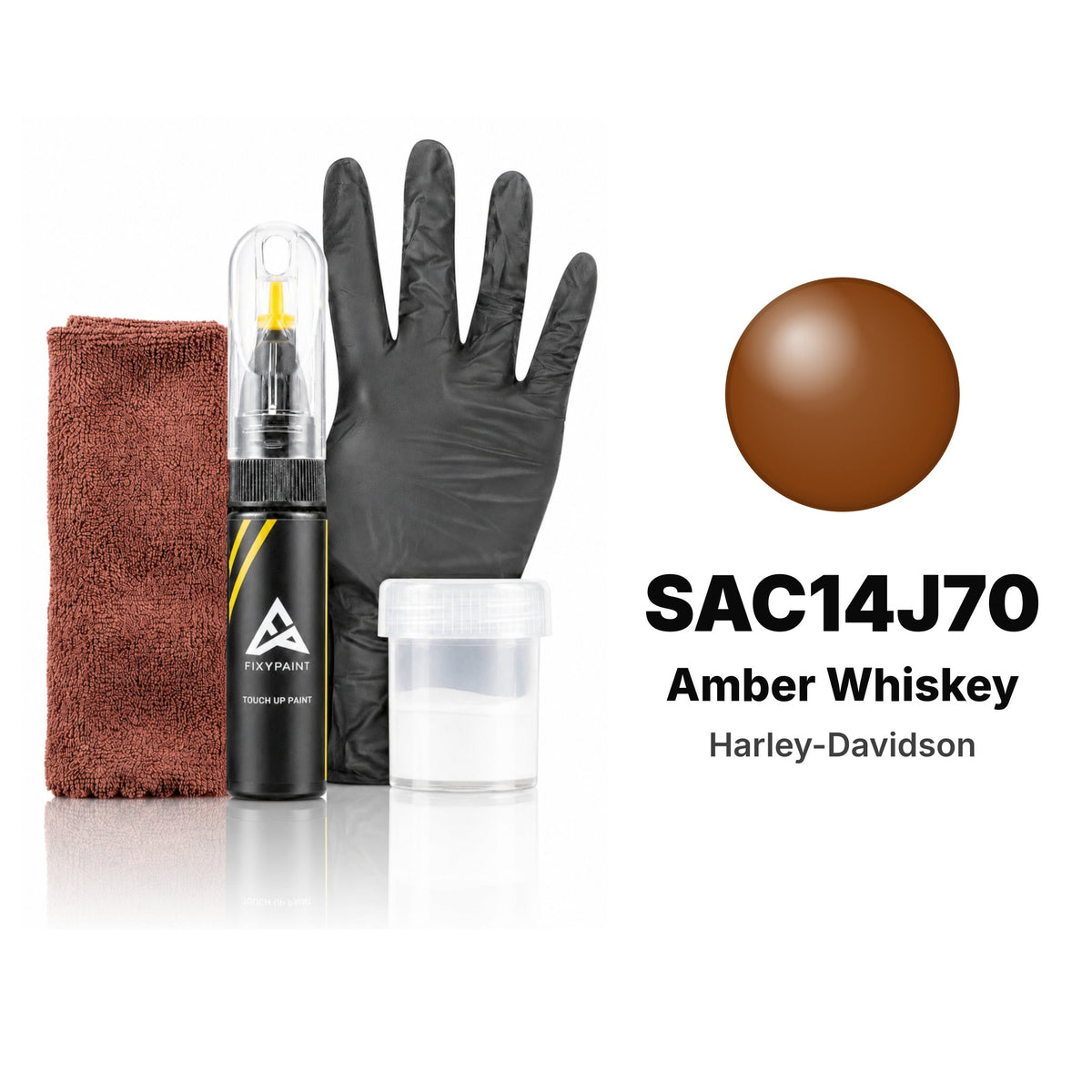 Touch-up paint for Harley-Davidson SAC14J70 Amber Whiskey, Complete kit