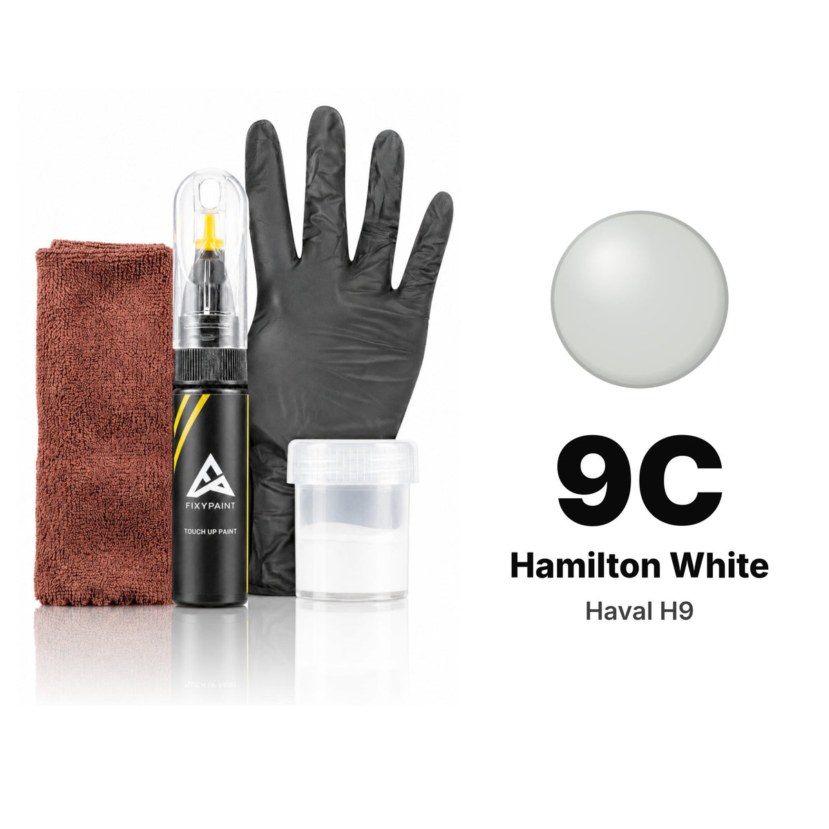Touch-up paint for Haval H9 9C Hamilton White, Complete kit