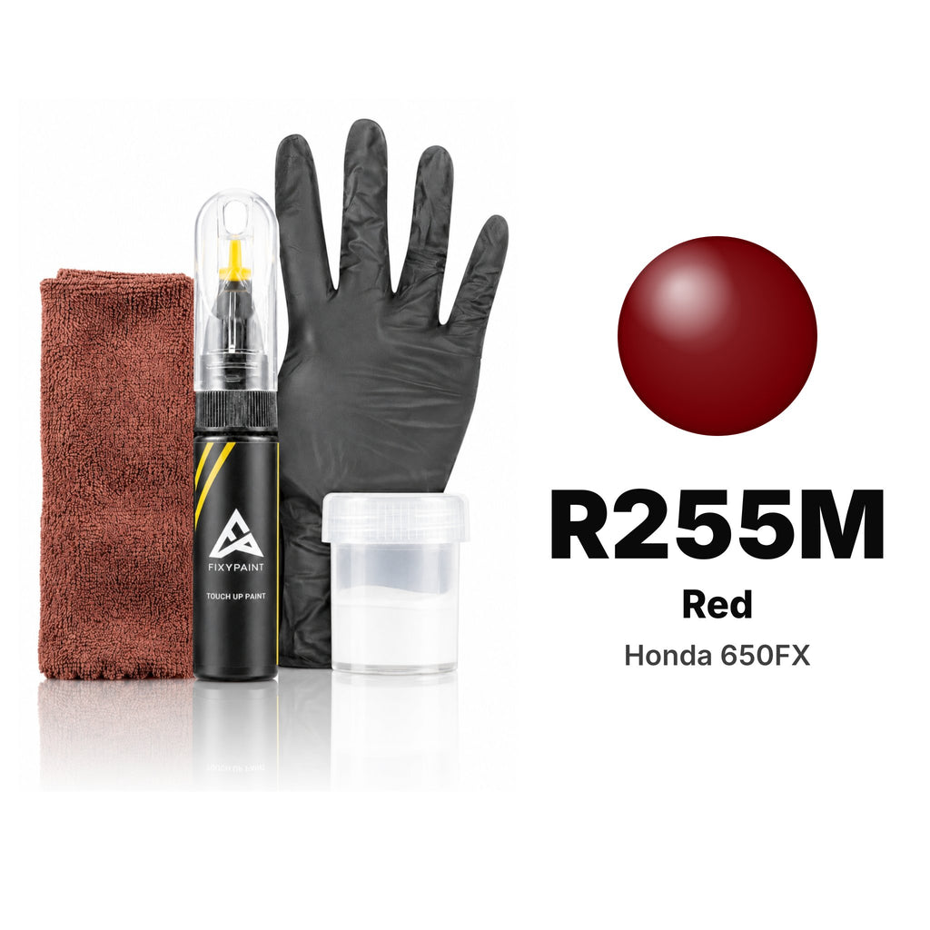 Touch-up paint for Honda 650FX R255M Red, Complete kit