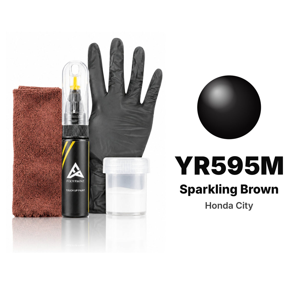 Touch-up paint for Honda City YR595M Sparkling Brown, Complete kit