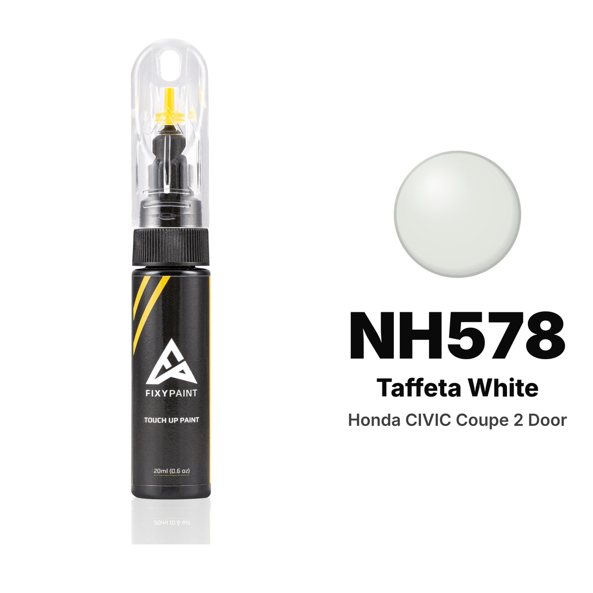 Pintura de retoque para Honda Civic Coupe 2 Door – NH578 Taffeta White (2000–2009), kit Básico