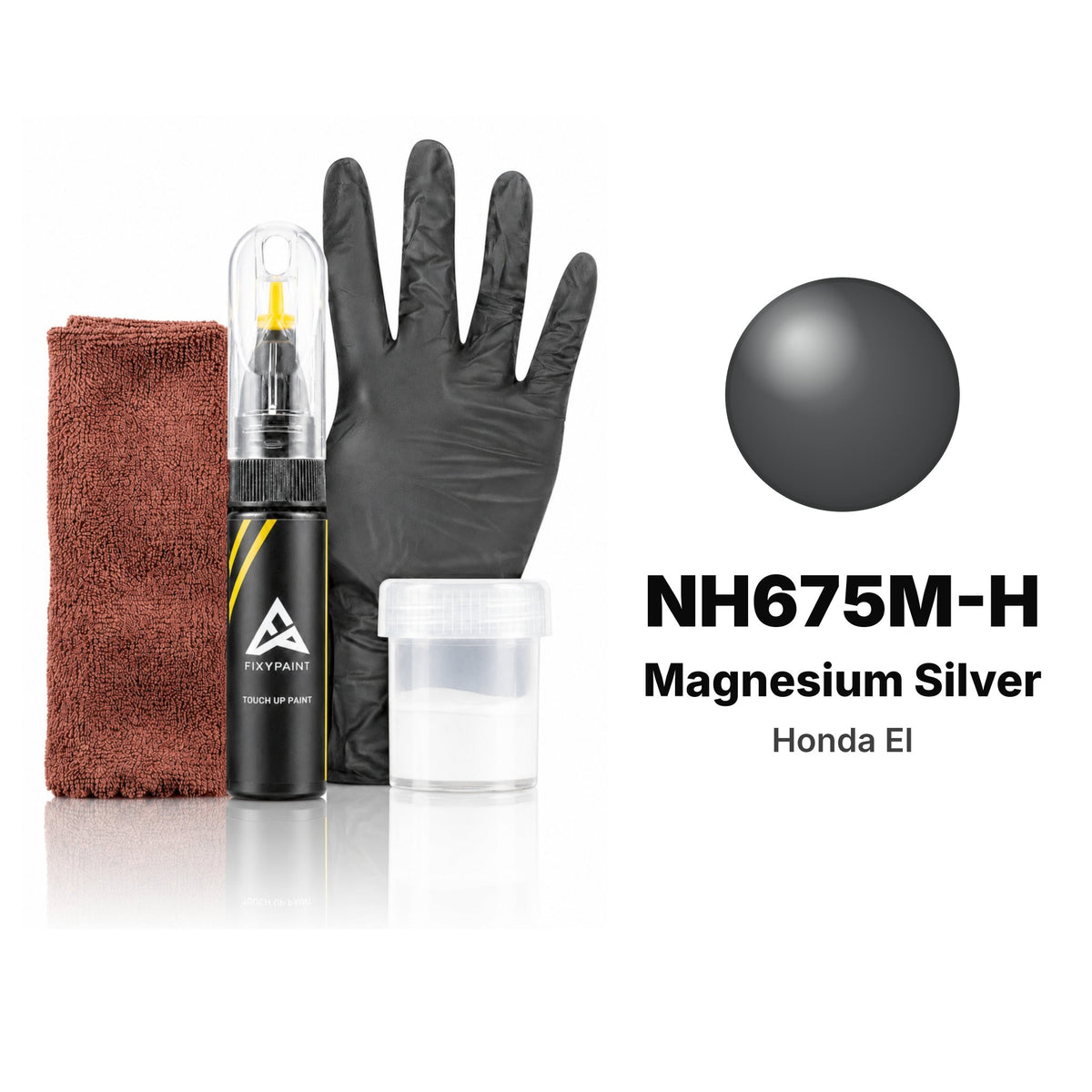 Lackstift für Honda EL – NH675M-H Magnesium Silver (2004–2005), Set Komplett