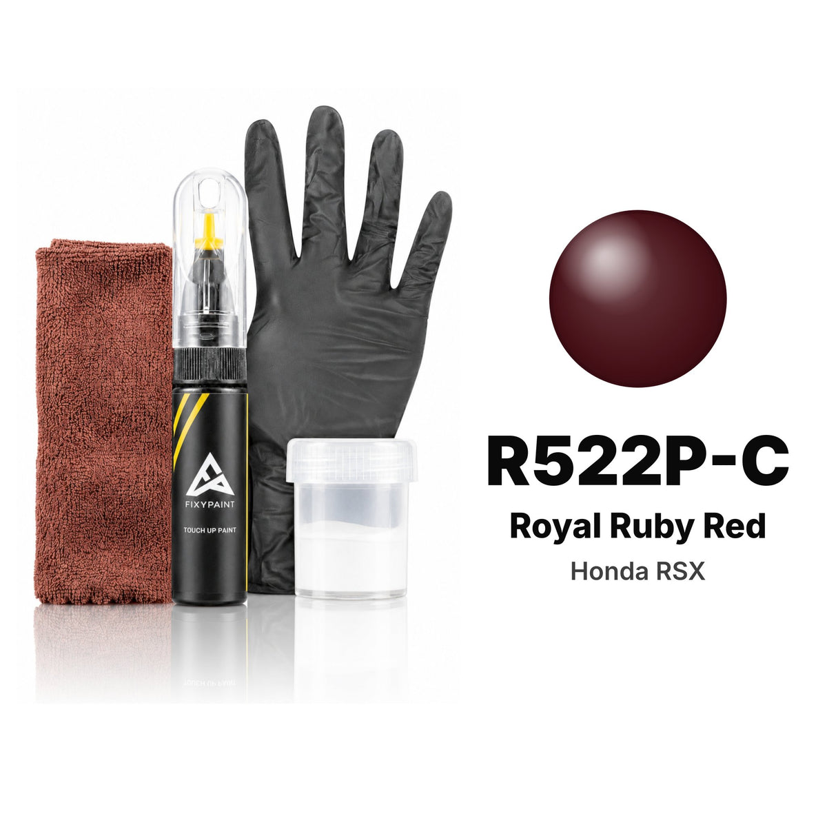 Touch-up paint for Honda RSX R522P-C Royal Ruby Red, Complete kit