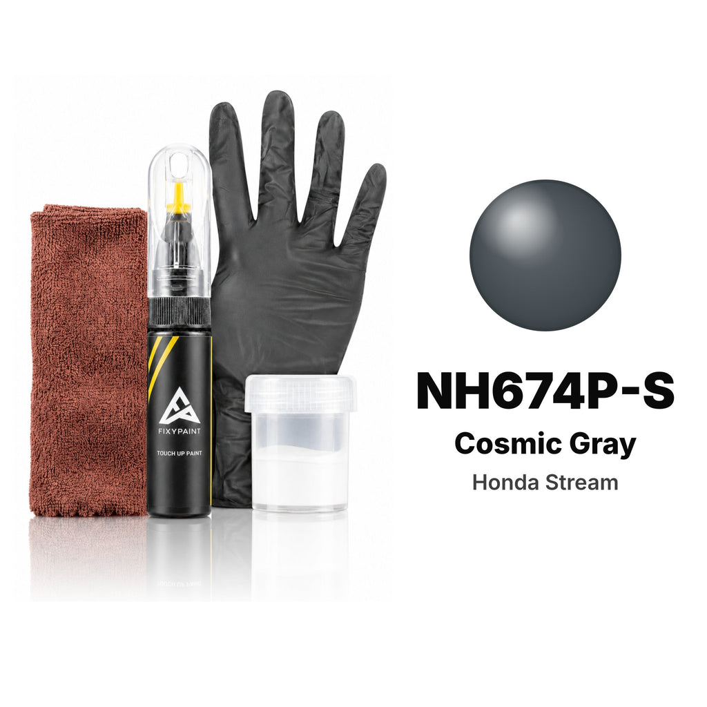 Touch-up paint for Honda Stream NH674P-S Cosmic Gray, Complete kit