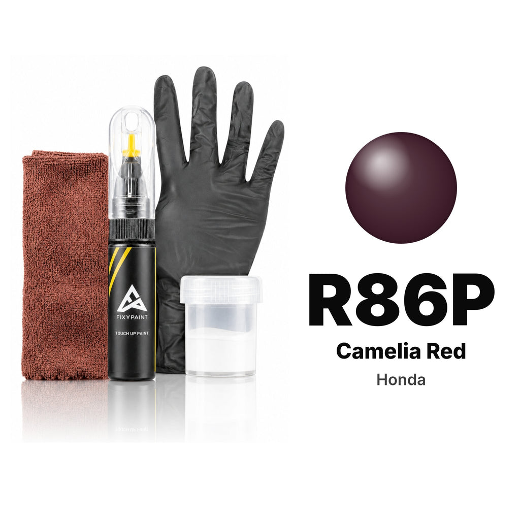 Touch-up paint for Honda R86P Camelia Red, Complete kit