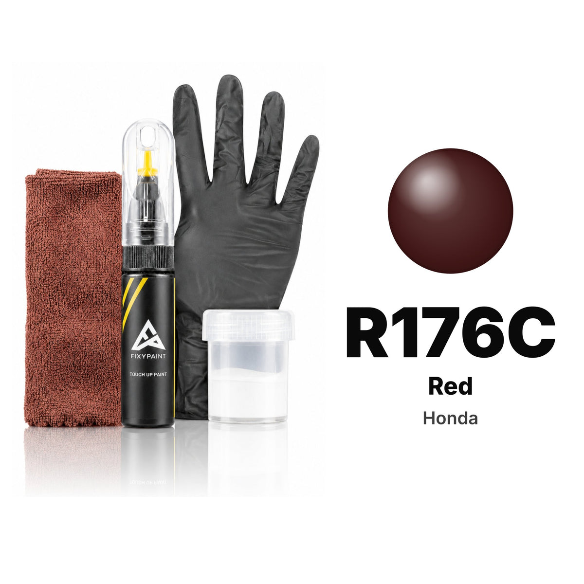 Touch-up paint for Honda R176C Red, Complete kit