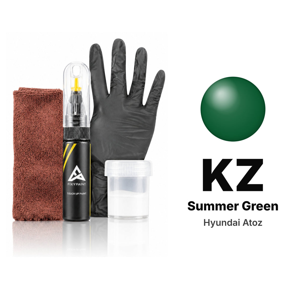 Lackstift für Hyundai Atoz – KZ Summer Green (1998–2003), Set Komplett